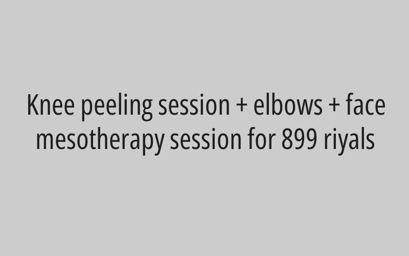 Mesotherapy session for 350 riyals