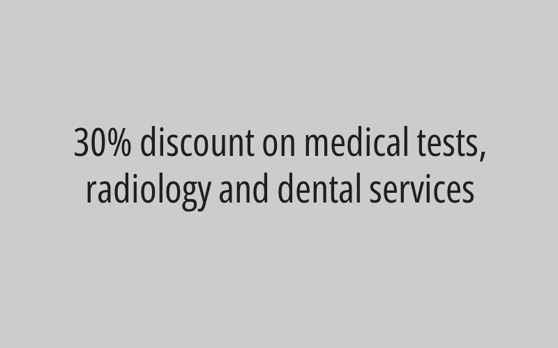 35% discount on medical examination