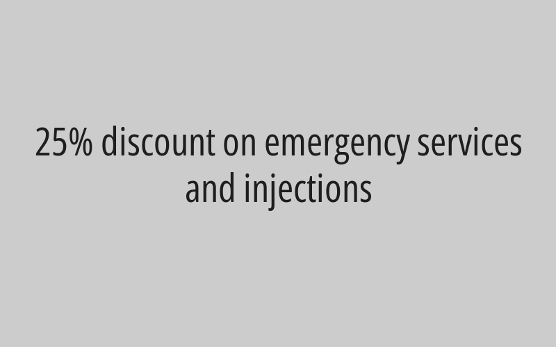 60% discount on consultation, except for dental consultation