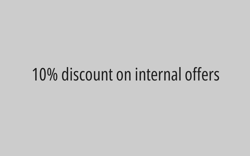 10% discount on internal offers