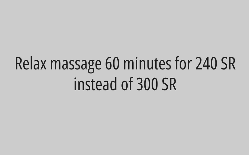 Hot stone massage 60 minutes for 304 SR instead of 380 SR