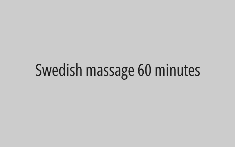 Swedish massage 40 minutes