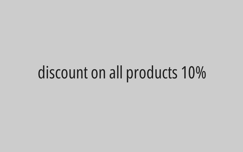 discount on all products 10%