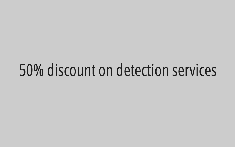 50% discount on detection services