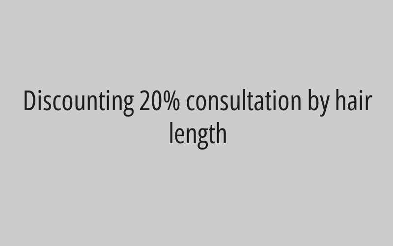 20% discount on cutting by model