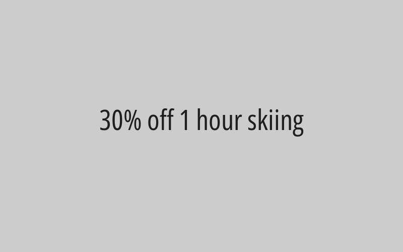 30% off 1 hour skiing